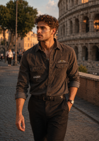 Men’s Vintage Charcoal Utility Shirt