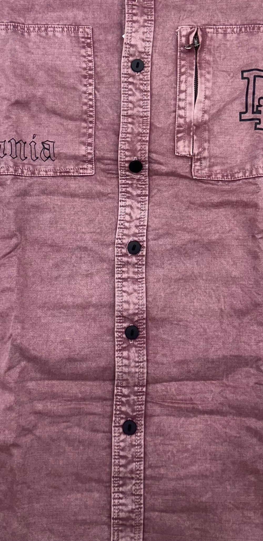 Men’s Mauve Utility Denim Washed Shirt – Signature Edition