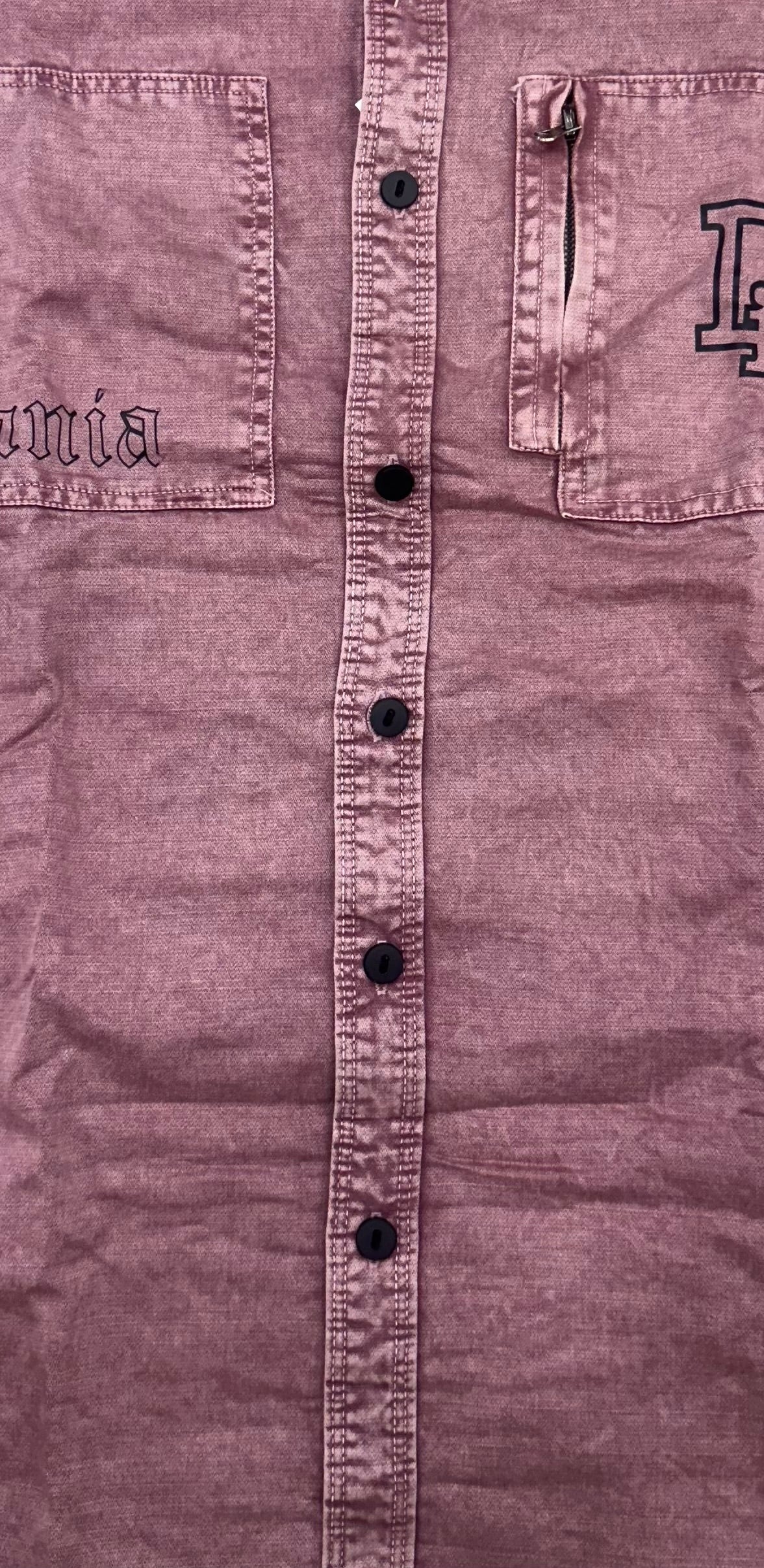 Men’s Mauve Utility Denim Washed Shirt – Signature Edition