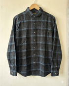 Men's Midnight Blue Textured Check Shirt