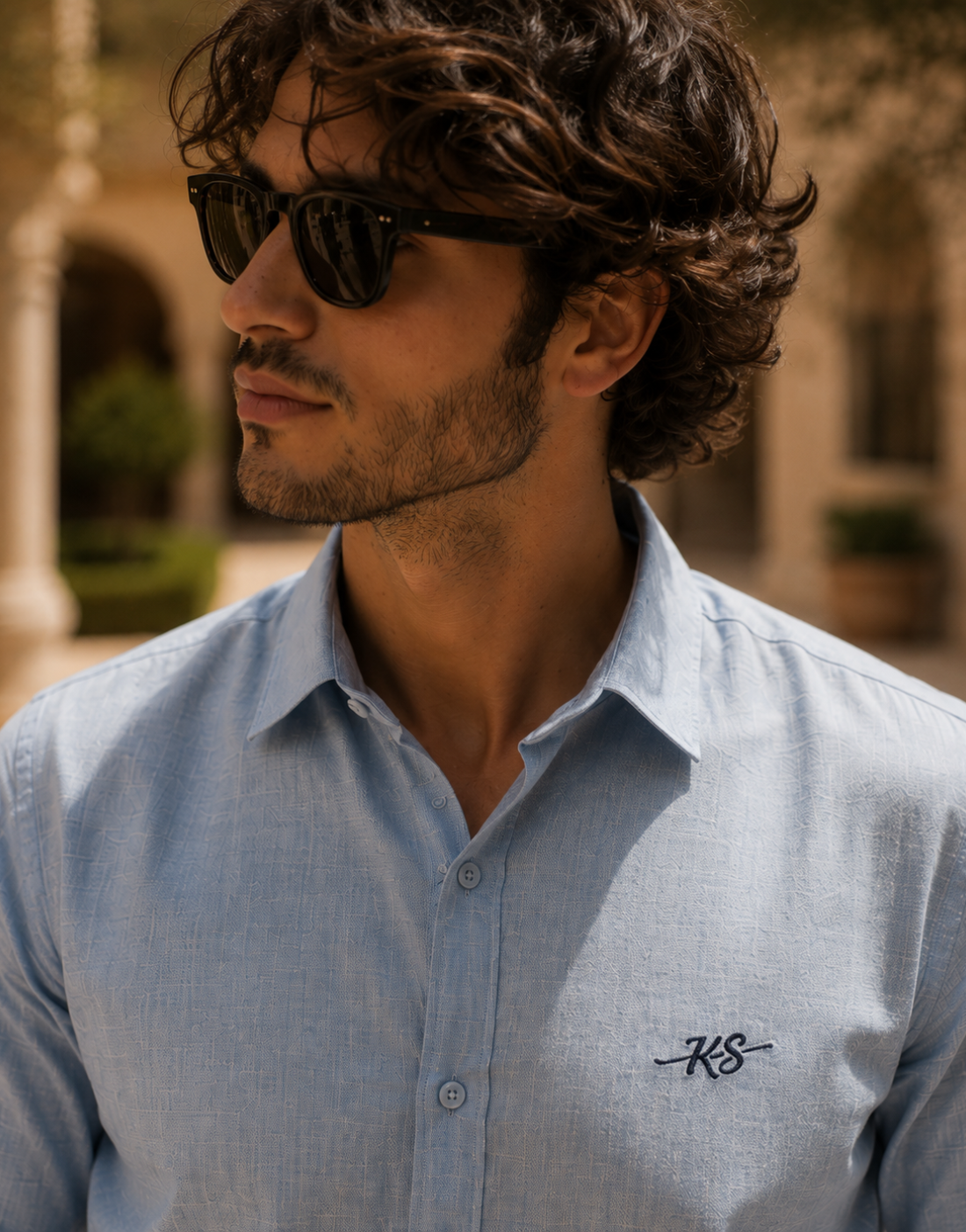 Men’s Light Blue Cotton Shirt