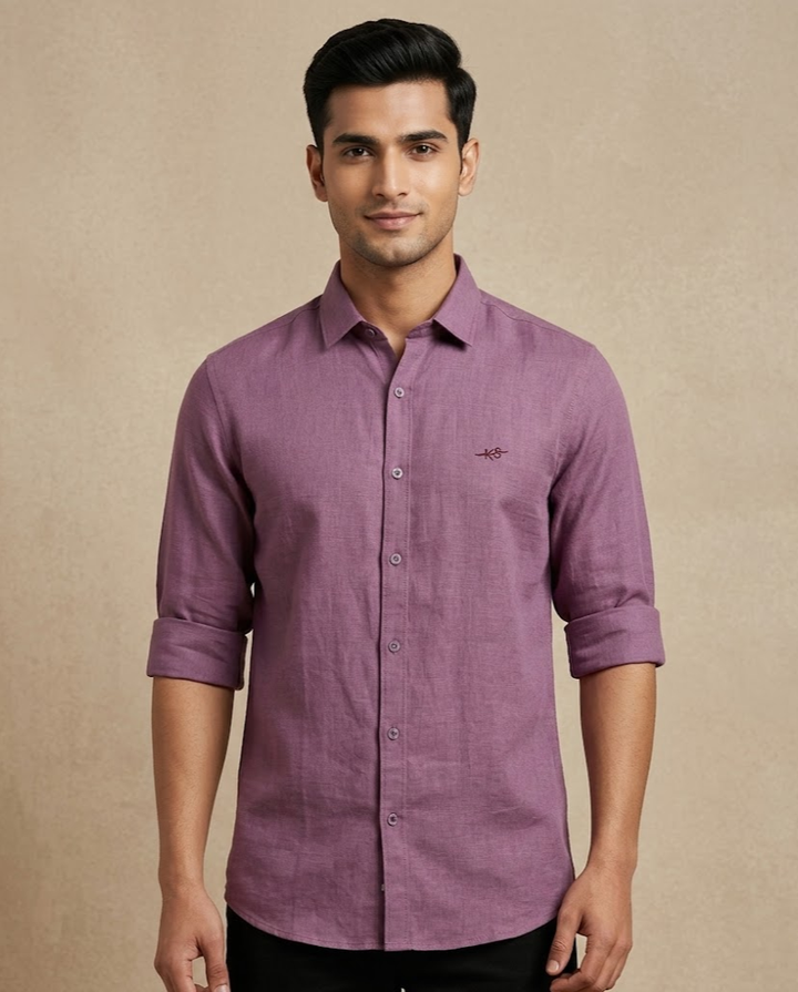 Men’s Mauve Cotton Shirt