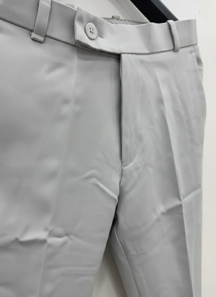 Men’s Light Grey Imported Formal Pant – Slim Fit