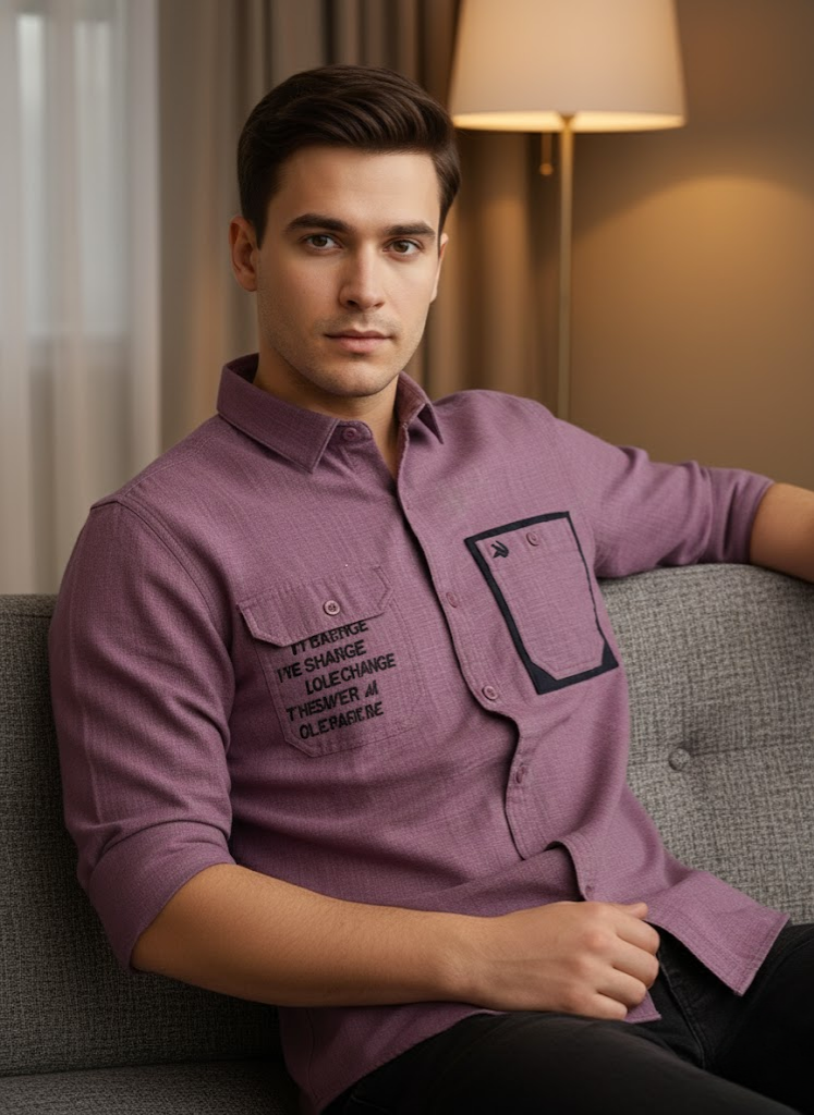 Men’s Mauve Utility Shirt