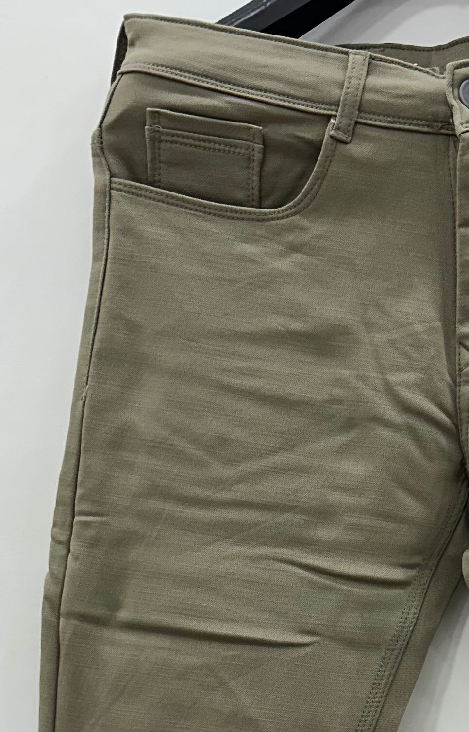 Men’s Dark Beige Slim Fit Cotton Jeans