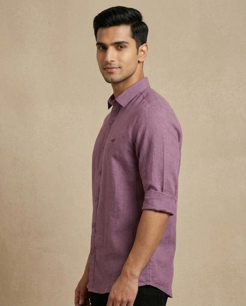 Men’s Mauve Cotton Shirt