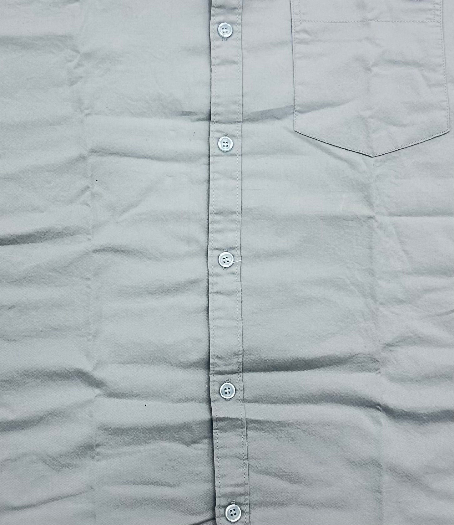 Men’s Light Grey Cotton Casual Shirt