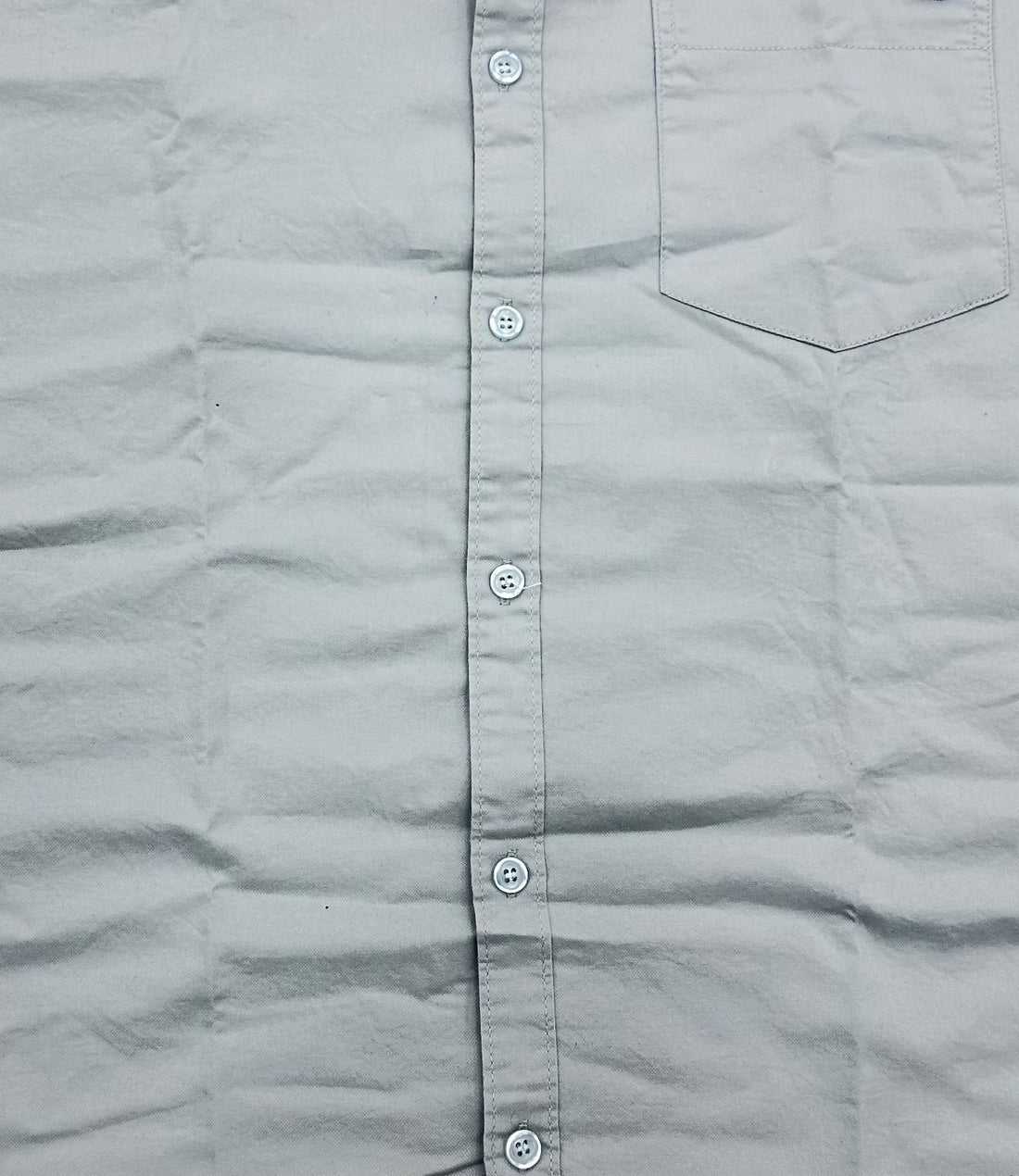 Men’s Light Grey Cotton Casual Shirt