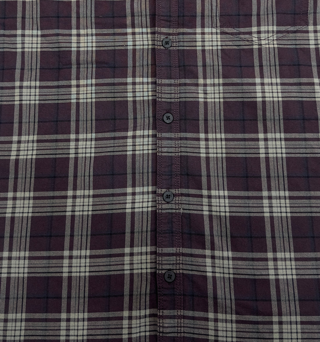 Men’s Maroon Checked Casual Shirt with Full Sleeves & Button-Down Styling – Refined Everyday Wear