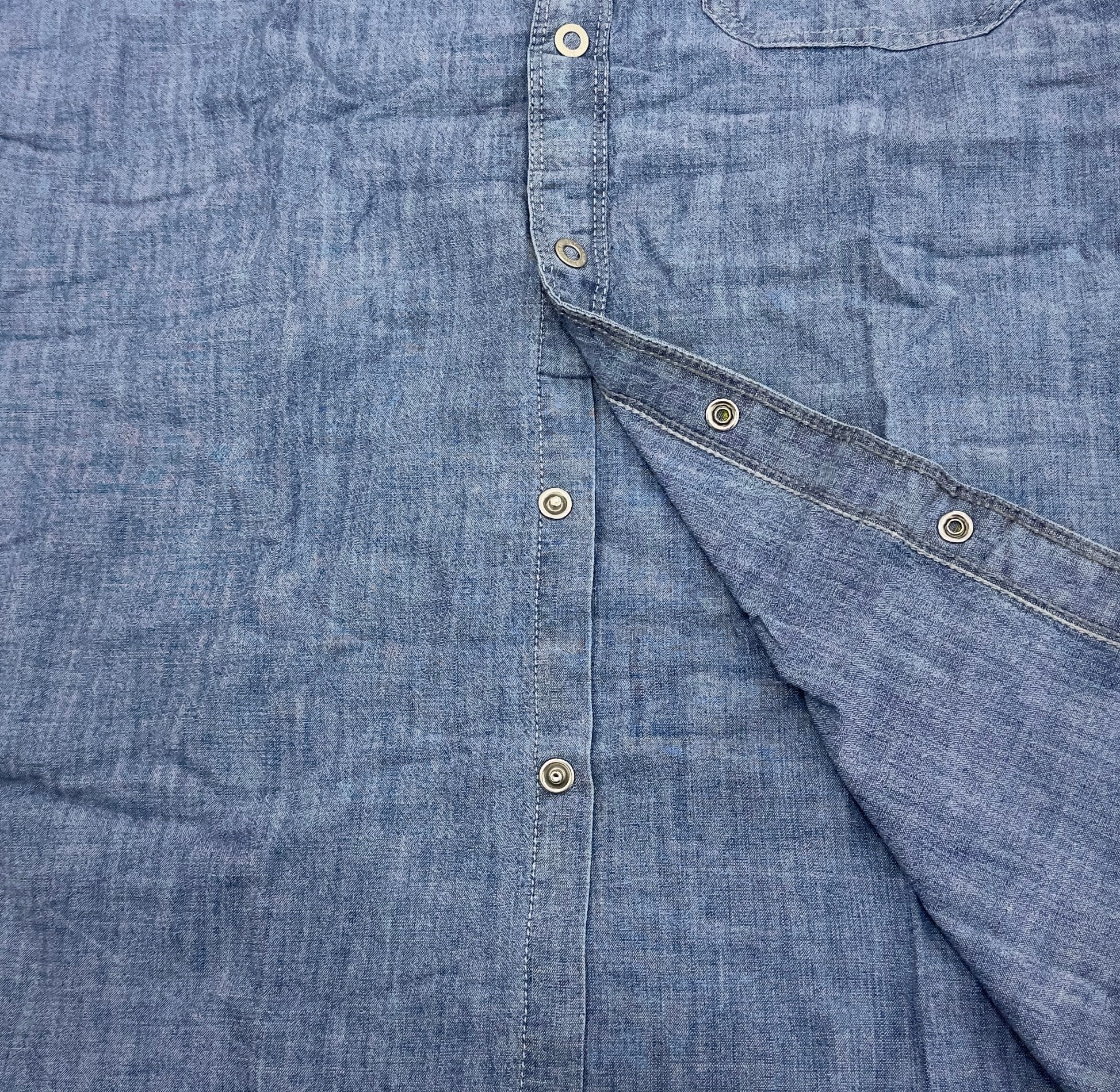 Men’s Classic Blue Solid Denim Shirt  | Premium Casual Essential