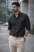 Men’s Dark Grey Premium Cotton Shirt