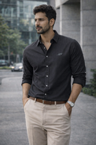 Men’s Dark Grey Premium Cotton Shirt