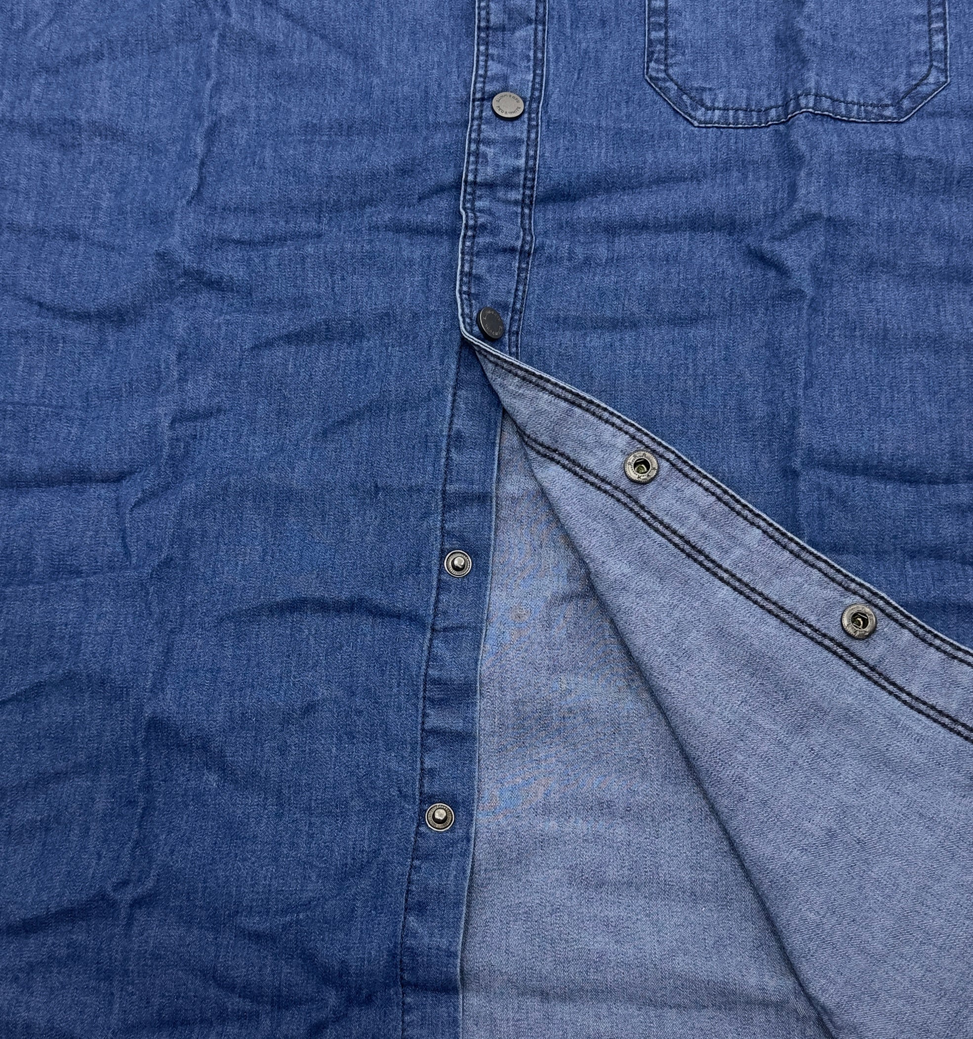 Men’s Classic Blue Denim Shirt – Premium Finish, Modern Slim Silhouette