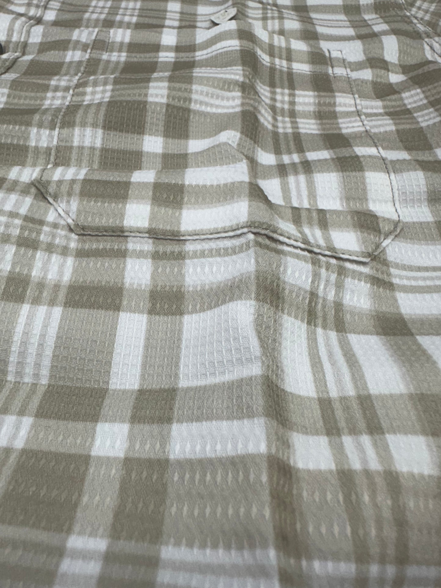 Men’s Beige Lycra Check Shirt – Everyday Café Edition