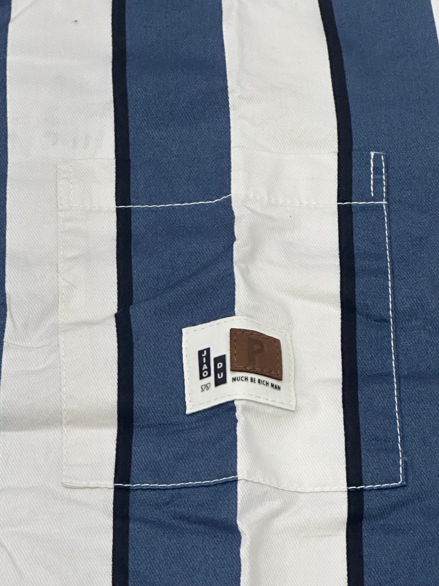 Navy Breeze Striped Cotton Shirt – Summer Edition