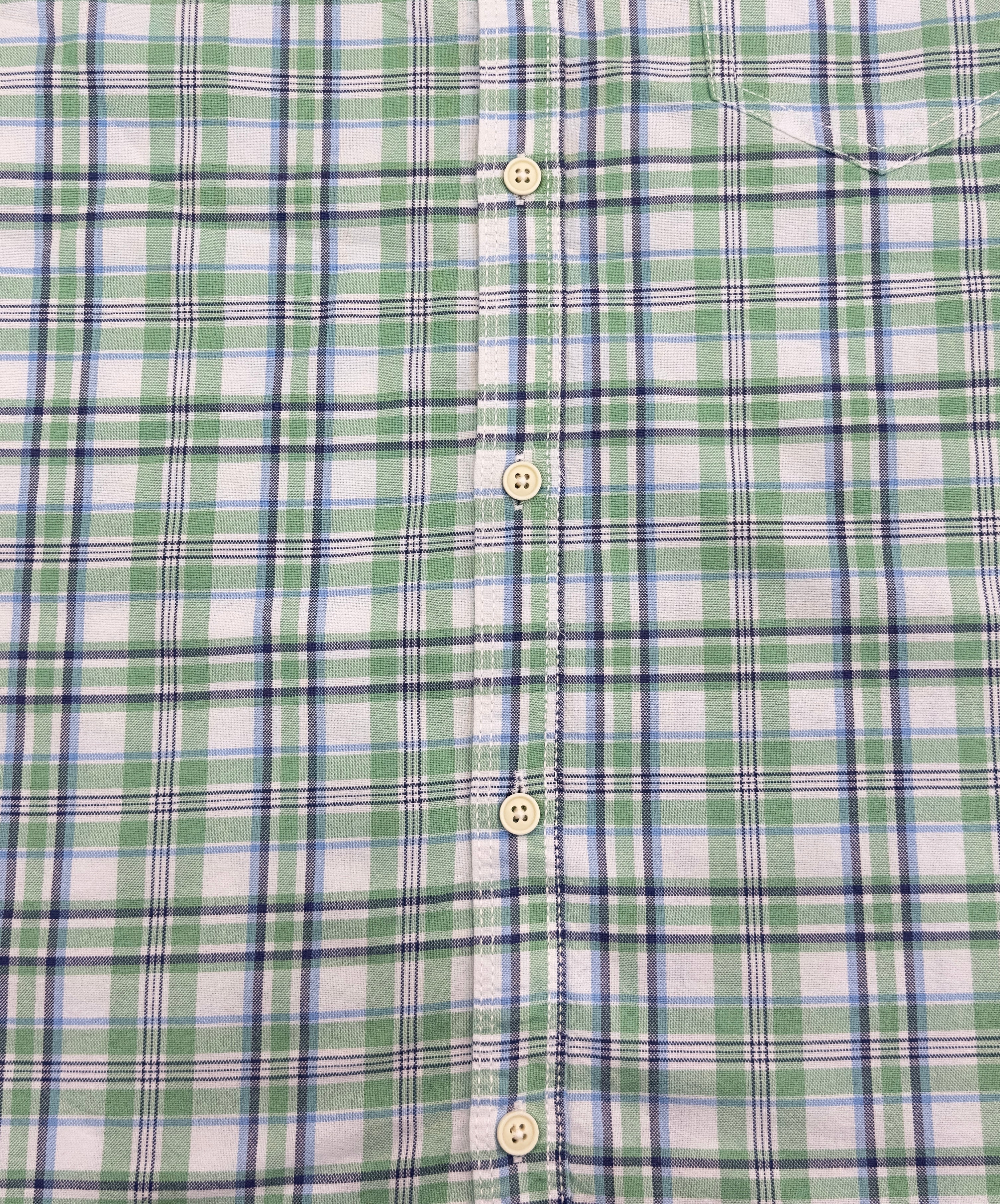 Men’s Green Checked Casual Shirt with Full Sleeves & Button-Down Design – Premium Everyday Style