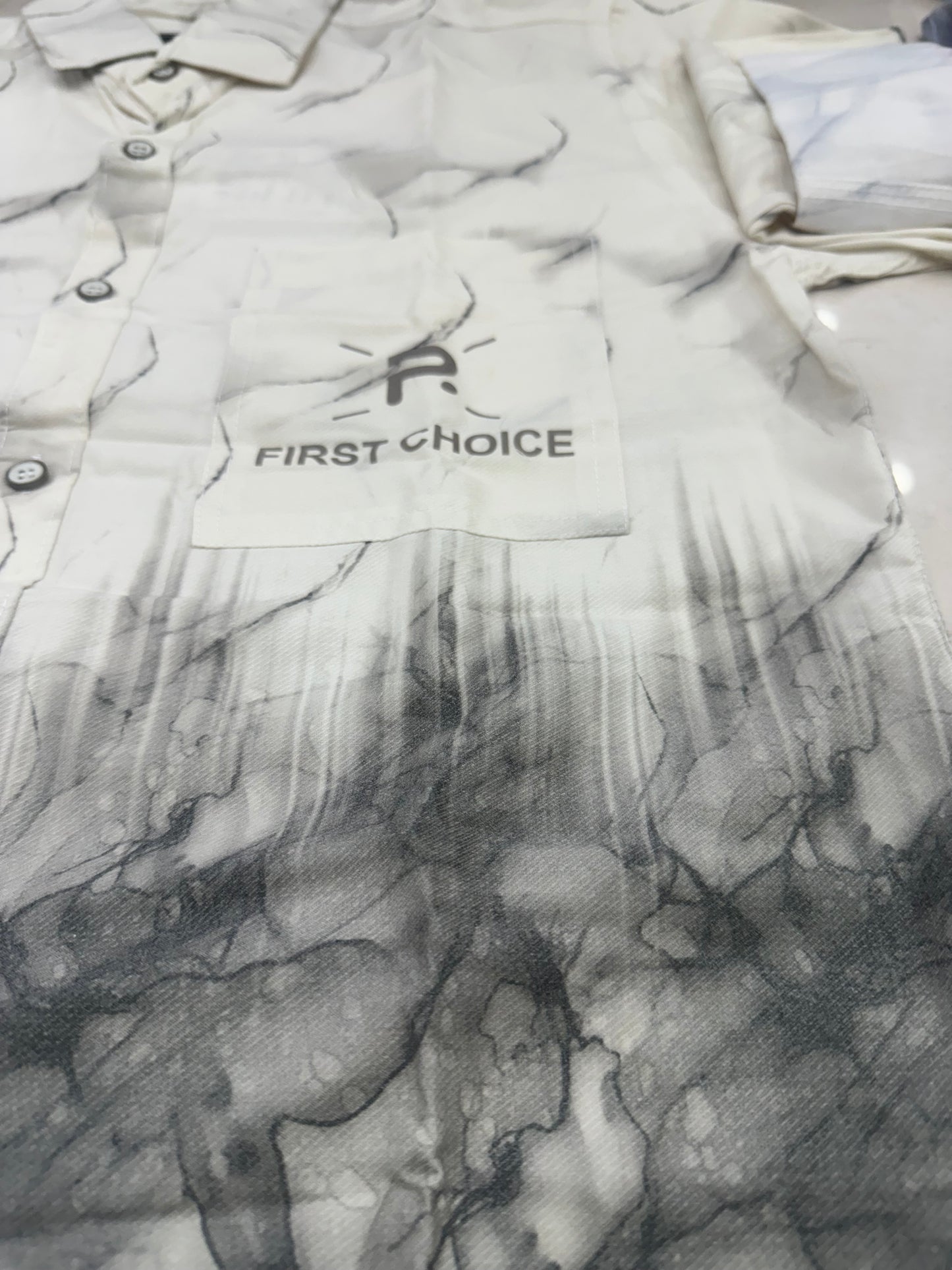 Men’s Grey Marble Fade Shirt – Urban Luxe Edition