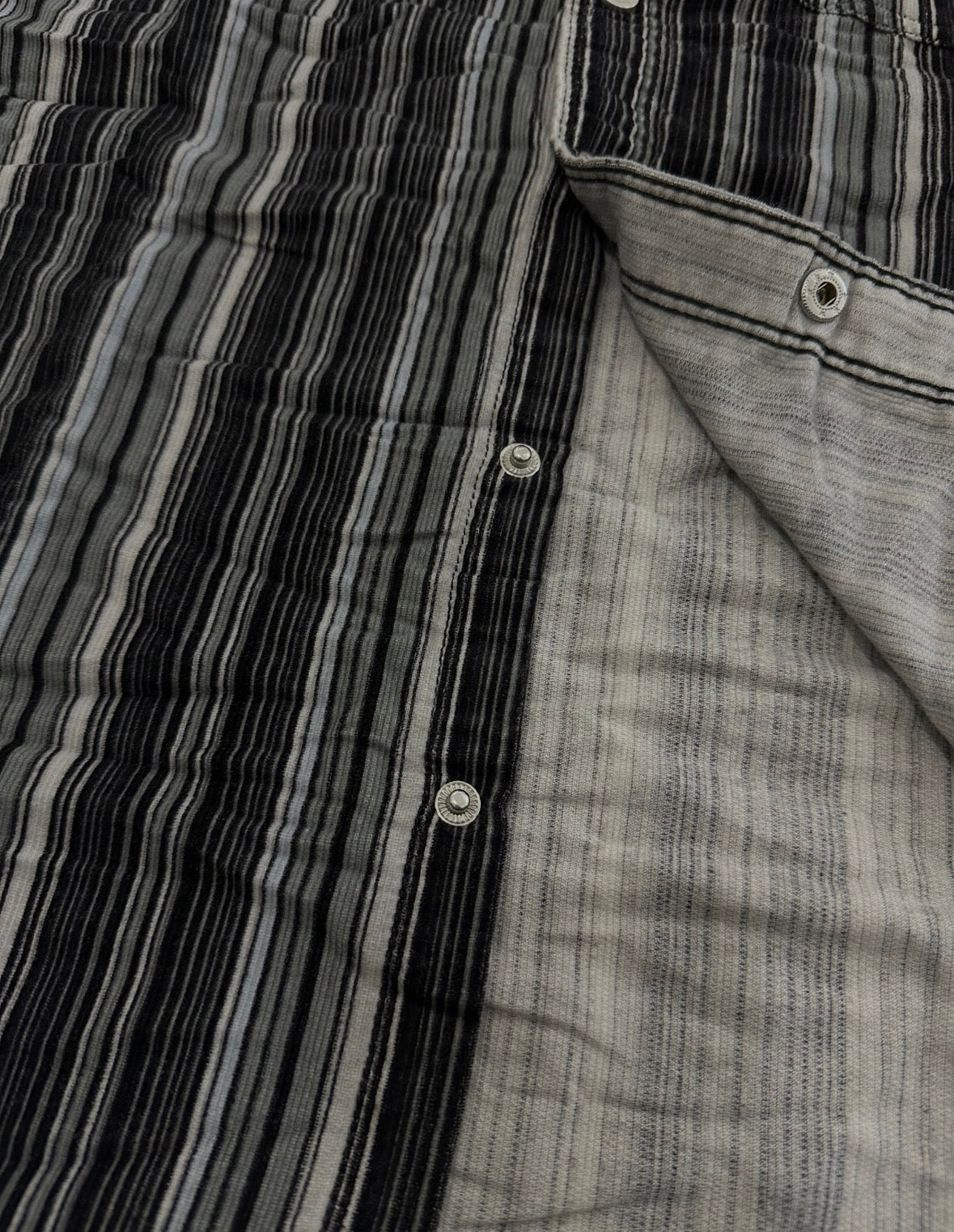Men’s Black Corduroy Vertical Stripe Shirt with Tonal Detailing | Premium Modern Casual Wear