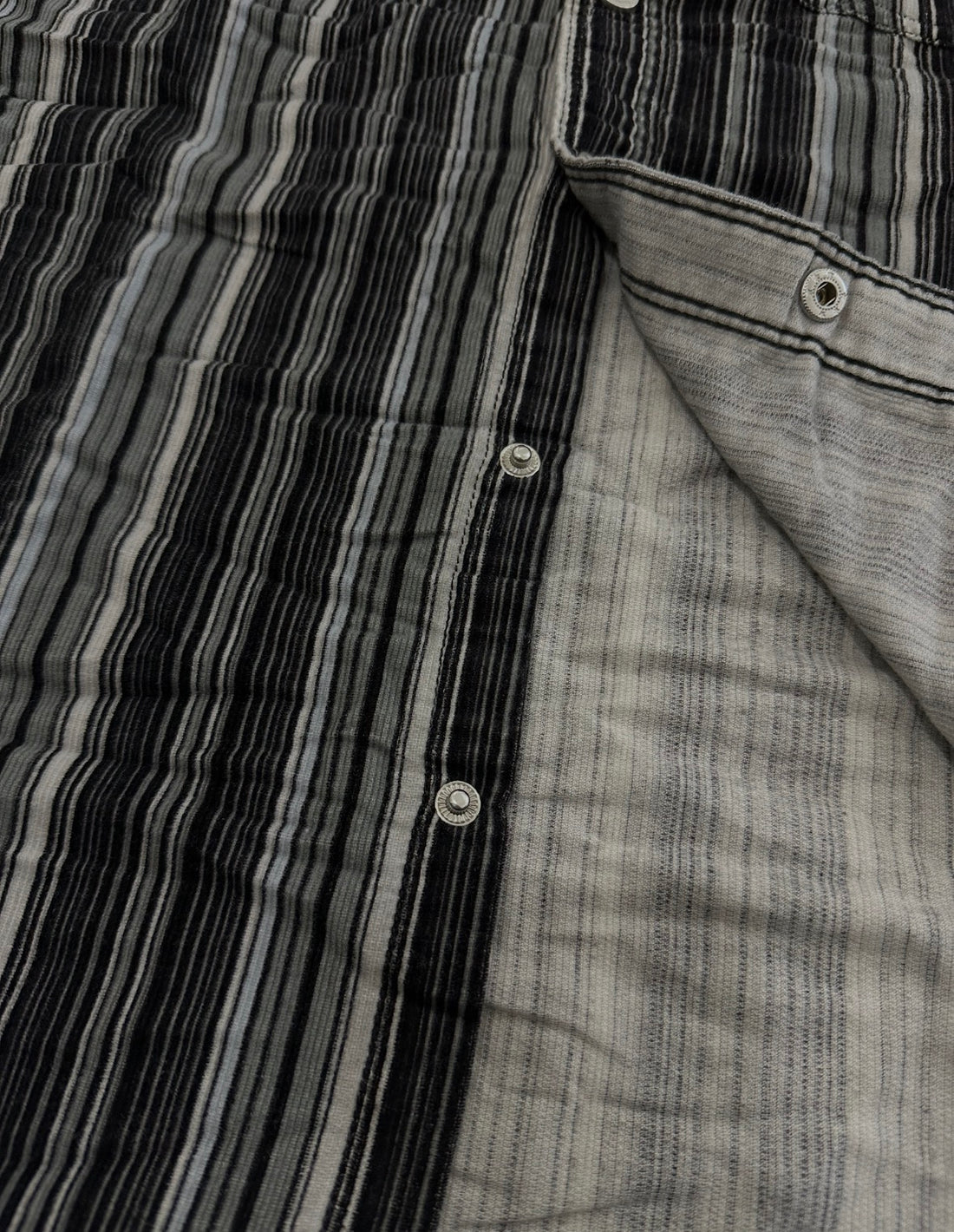Men’s Black Corduroy Vertical Stripe Shirt with Tonal Detailing | Premium Modern Casual Wear