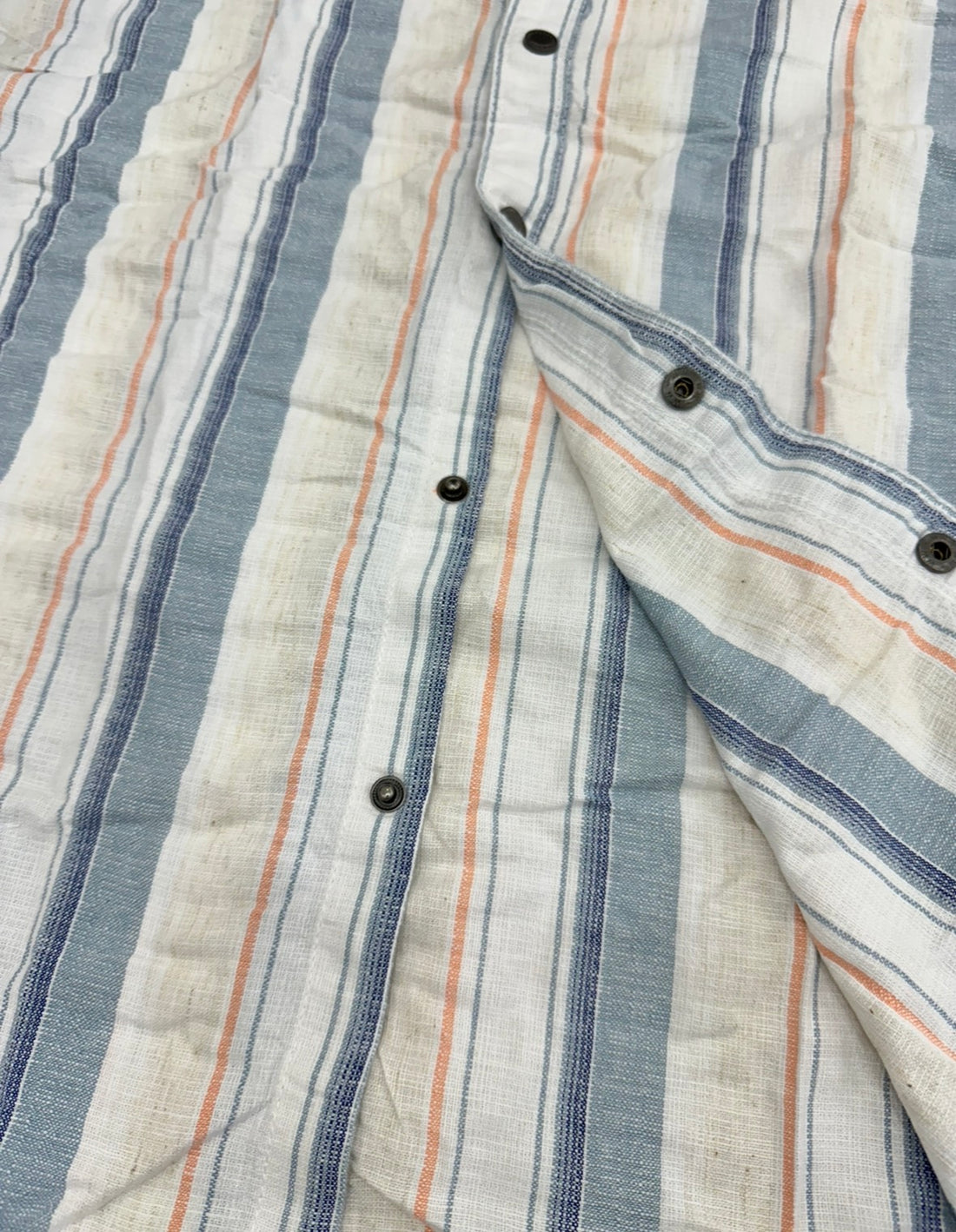 Men’s Pastel Blue Natural Cotton Vertical Stripe Shirt with Relaxed Elegance | Premium Lifestyle Wear