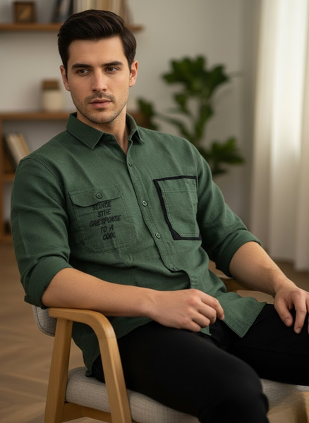 Men’s Olive Green Utility Shirt